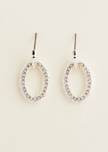 Phase Eight Oval Stone Drop Jewellery White Canada | FYHGUX-704